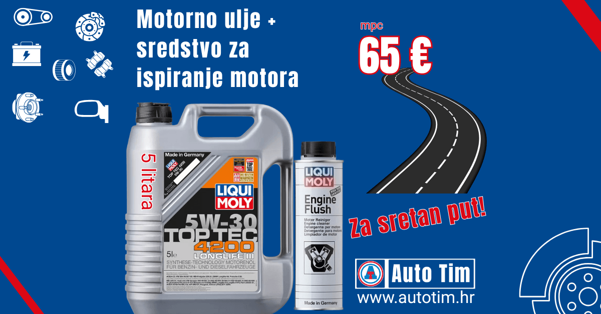 Promotivna ponuda: Motorno ulje LIQUI MOLY Top Tec 4200 5W-30 + Engine Flush
